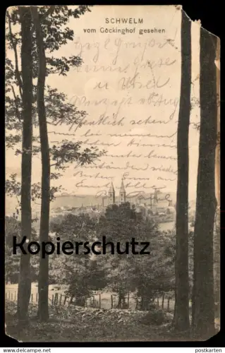 ALTE POSTKARTE SCHWELM BLICK VOM GÖCKINGHOF GESEHEN PANORAMA Ansichtskarte AK cpa postcard