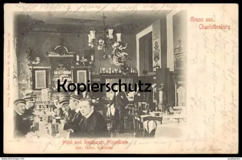 ALTE POSTKARTE BERLIN CHARLOTTENBURG HIPPODROM THEKE COULEUR-BRÜDER STUDENTIKA STUDENTEN STUDENTICA postcard cpa photo