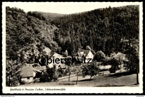 ÄLTERE POSTKARTE PENSION ESCHER SCHÖNECKERMÜHLE SCHÖNECKERMÜHLE EHRBACHKLAMM OPPENHAUSEN NEY HUNSRÜCK-MITTELRHEIN AK cpa