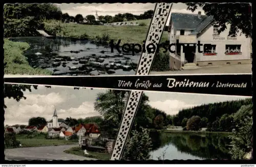 ÄLTERE POSTKARTE VIELE GRÜSSE AUS BREITENAU WESTERWALD PRIVATPENSION BENDEL RANSBACH BAUMBACH Ansichtskarte AK postcard