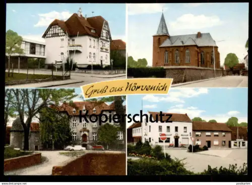 ÄLTERE POSTKARTE GRUSS AUS NÖRVENICH RHEINLAND SCHLOSS VILLA KIRCHE Ansichtskarte AK postcard cpa