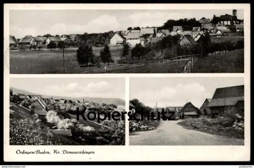 ALTE POSTKARTE OEFINGEN BADEN KREIS DONAUESCHINGEN BAD DÜRRHEIM A. HEPPLER BÄCKEREI UND KOLONIALWAREN TEL. OBERBALDINGEN