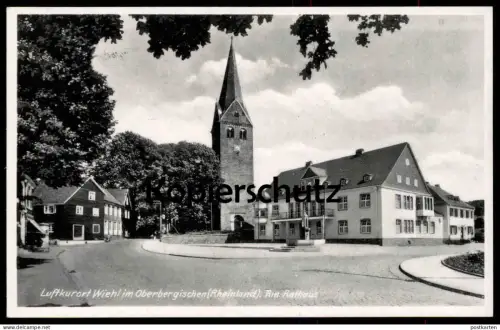 ALTE POSTKARTE LUFTKURORT WIEHL IM OBERBERGISCHEN RHEINLAND AM RATHAUS Ansichtskarte AK postcard cpa