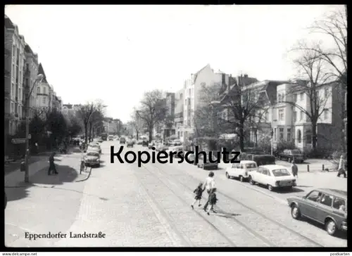 ÄLTERE REPRO POSTKARTE HAMBURG EPPENDORF EPPENDORFER LANDSTRASSE AUTOS AUTO Ansichtskarte AK cpa postcard