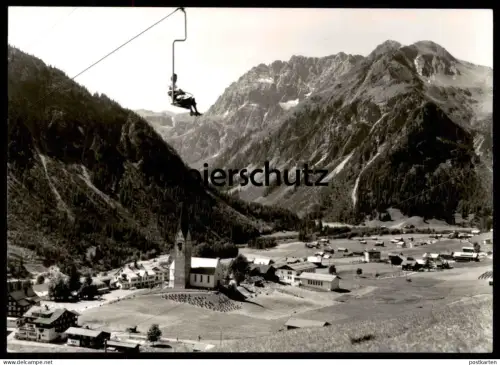 ÄLTERE POSTKARTE MITTELBERG SESSELLIFT ZAFERNA MIT WIDDERSTEIN FRAU IM SESSEL LIFT Kleinwalsertal Vorarlberg AK postcard