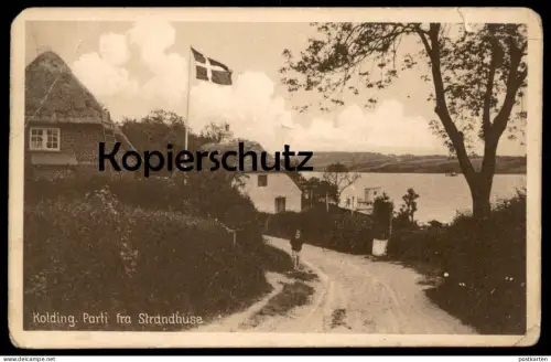 ALTE POSTKARTE KOLDING PARTI FRA STRANDHUSE PANORAMA Danmark Dänemark Denmark Ansichtskarte postcard