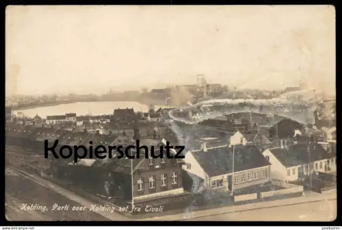 ALTE POSTKARTE KOLDING PARTI OVER KOLDING SET FRA TIVOLI PANORAMA Danmark Dänemark Denmark Ansichtskarte postcard