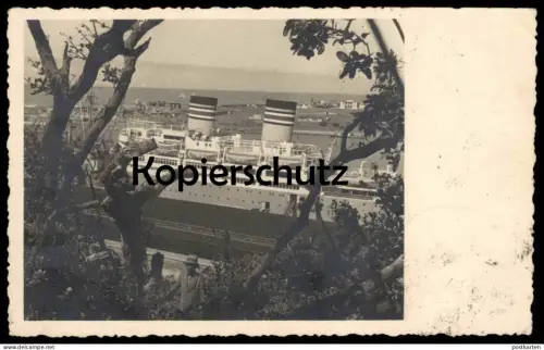 ALTE FOTO POSTKARTE DEUTSCH OST-AFRIKA LINIE 1938  WALFISCHBUCHT VERM. DAMPFER WINDHUK DOAL Schiff ship postcard photo