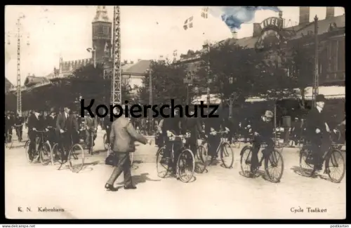 ALTE POSTKARTE KOBENHAVN CYCLE TRAFIKEN VERKEHR RADFAHRER RAD WIVEL Kopenhagen Kobenhaven postcard cpa AK Ansichtskarte