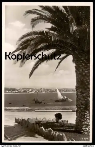 ALTE POSTKARTE LISBOA AO TEJO LISSABON AM TAJO SEGELSCHIFF PORTUGAL SCHIFFSSTEMPEL M. S. MONTE ROSA 1934 postcard AK cpa