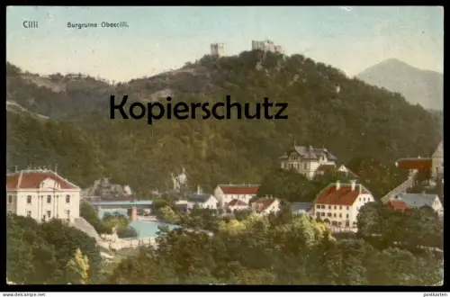 ALTE POSTKARTE CILLI BURGRUINE OBERCILLI Burg Slovenija Slowenien Slovenia Ansichtskarte AK cpa postcard