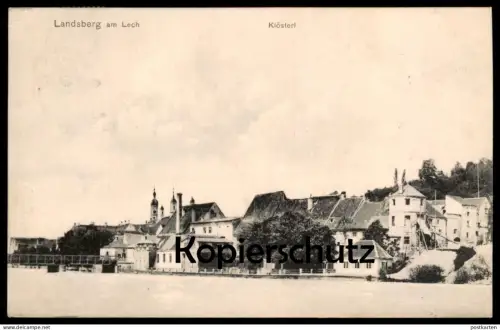 ALTE POSTKARTE LANDSBERG AM LECH KLÖSTERL PANORAMA Ansichtskarte AK cpa postcard