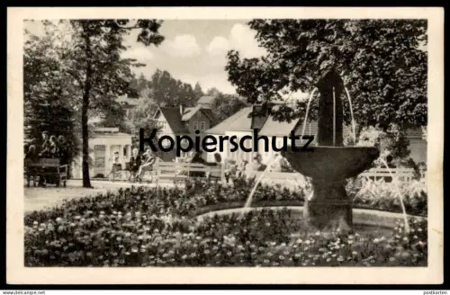 ÄLTERE POSTKARTE BAD LIEBENSTEIN BLICK VOM KURPARK ZUM BADHAUS UND BRUNNENTEMPEL Thüringen AK Ansichtskarte cpa postcard