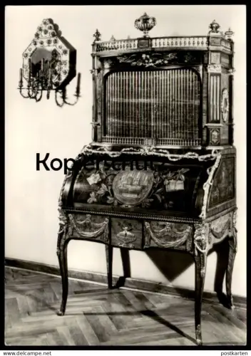 ÄLTERE POSTKARTE ROLLSCHREIBTISCH UM 1770 STAATLICHE MUSEEN ZU BERLIN DDR KUNSTGEWERBEMUSEUM J. FEUERSTEIN PARIS Möbel