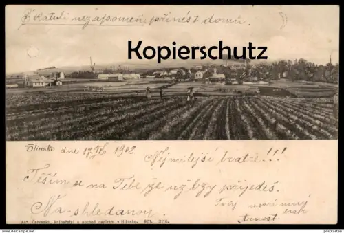 ALTE POSTKARTE HLINSKO V CECHÁCH 1902 PANORAMA TOTALANSICHT Ceska czech republic Tschechische Republik Hlinsku postcard