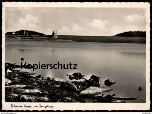 ALTE POSTKARTE TALSPERRE DARRE IM ISERGEBIRGE 1940 SCHWARZE DESSE DESNA SUDETEN DARRETALSPERRE cpa postcard AK
