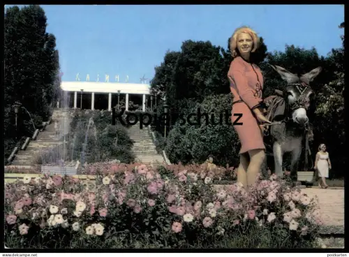 ÄLTERE POSTKARTE BAPHA VARNA KASINO CASINO FRAU MIT ESEL WOMAN WITH DONKEY ANE BULGARIA BULGARIEN postcard Ansichtskarte
