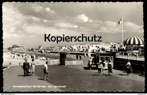 ÄLTERE POSTKARTE NORDERNEY AM JANUSKOPF STRAND STRANDKÖRBE Ansichtskarte AK cpa postcard