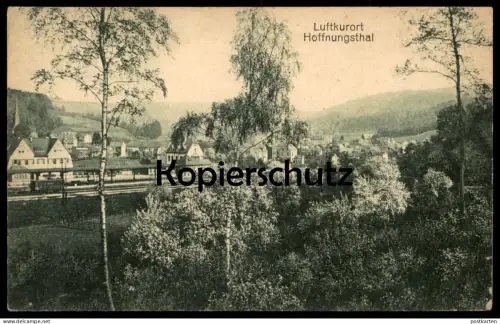ALTE POSTKARTE HOFFNUNGSTHAL PANORAMA MIT BAHNHOF Rösrath Eisenbahn station gare Ansichtskarte cpa postcard AK
