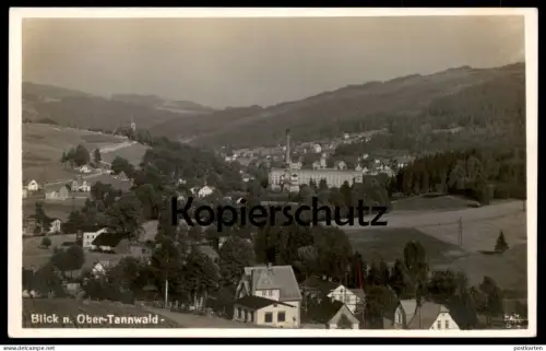 ALTE POSTKARTE BLICK NACH OBER-TANNWALD PANORAMA HORNY TANVALD bei Morchenstern Isergebirge Sudeten Czech postcard cpa