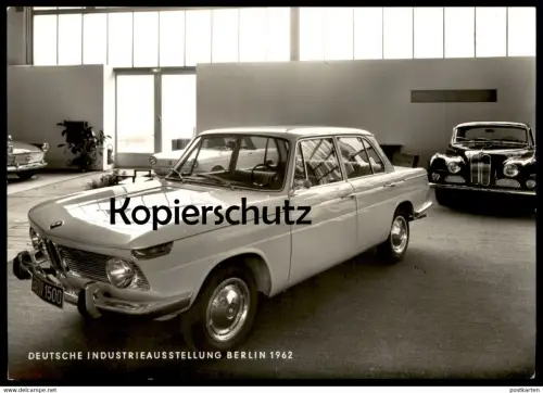 ÄLTERE POSTKARTE BERLIN DEUTSCHE INDUSTRIEAUSSTELLUNG 1962 DREI BMW EIN OPEL PKW Autos Auto car cars cpa postcard AK