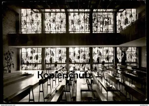 ALTE POSTKARTE BERGISCH GLADBACH VINZENZ PALLOTTI HOSPITAL KAPELLENFENSTER PROFESSOR PIEPER BENSBERG KLINIK KRANKENHAUS