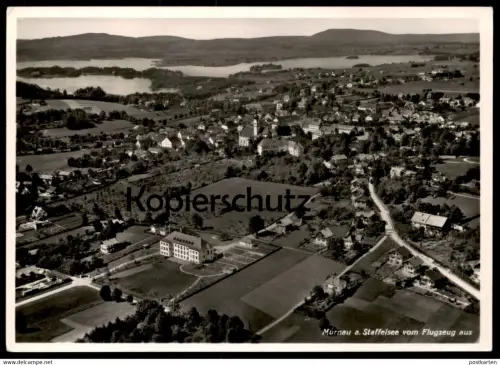 ALTE POSTKARTE MURNAU AM STAFFELSEE VOM FLUGZEUG AUS FLIEGERAUFNAHME LUFTBILD Ansichtskarte postcard cpa AK
