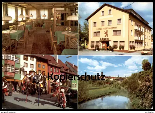 ÄLTERE POSTKARTE ROTTWEIL AM NECKAR HOTEL RESTAURANT BÄREN ROTTWEILER NARRENSPRUNG AK Ansichtskarte cpa postcard