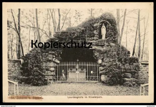 ALTE POSTKARTE KLOSTER ST. JOHANN VON BASSEL LOURDESGROTTE SAINT JEAN DE BASSEL BEI FÉNÉTRANGE Ansichtskarte cpa AK