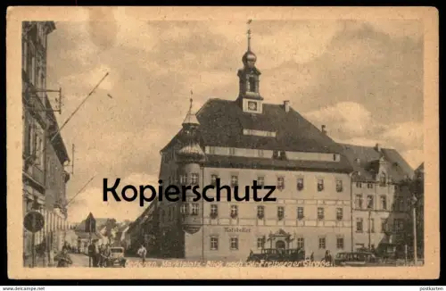 ALTE POSTKARTE OEDERAN MARKTPLATZ BLICK NACH DER FREIBERGER STRASSE RATSKELLER AUTO SACHSEN Ansichtskarte AK postcard