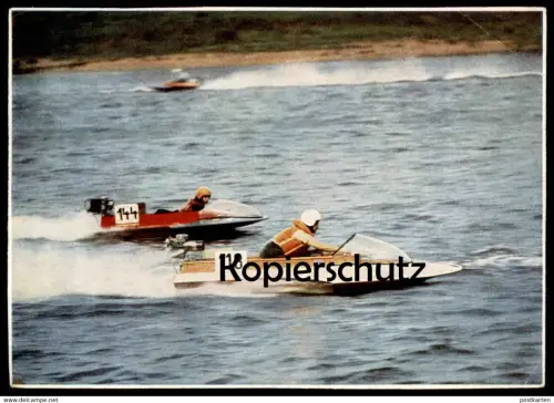 ÄLTERE POSTKARTE MOTORBOOTRENNEN MOTORBOOT Boot motorboat racing Schiff ship course de bateaux à moteur postcard cpa AK