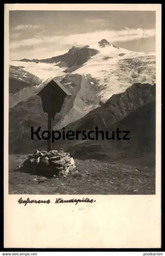 ALTE POSTKARTE GEFRORENE WANDSPITZE WEGKREUZ FLURKREUZ KREUZ ZILLERTAL HINTERTUX Österreich Ansichtskarte cpa postcard