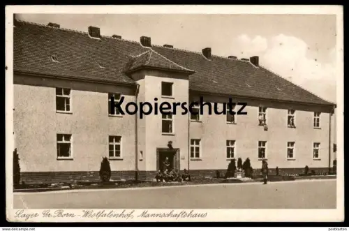 ALTE POSTKARTE GROSS-BORN WESTFALENHOF LAGER MANNSCHAFTSHAUS BORNE SULINOWO Polska Polen Ansichtskarte AK cpa postcard
