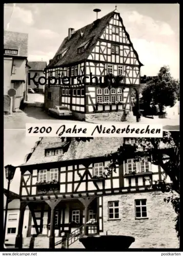ÄLTERE POSTKARTE NIEDERBRECHEN 1200 JAHRE RATHAUS ERBAUT 1700 BRECHEN HESSEN Ansichtskarte AK postcard cpa