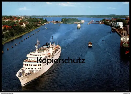 ÄLTERE POSTKARTE KIEL HOLTENAUER SCHLEUSEN SCHIFF ILMATAR Schleuse écluse sluice cpa AK postcard Ansichtskarte