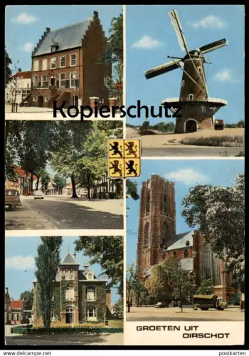 ÄLTERE POSTKARTE GROETEN UIT OIRSCHOT MOLEN WINDMÜHLE Mühle Mill Moulin Windmill LKW pickup Ansichtskarte cpa postcard