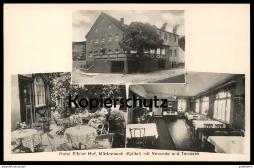 ÄLTERE POSTKARTE MÜRLENBACH HOTEL EIFELER HOF KYLLTAL BESITZER HEINRICH HAMMEL EIFEL GEROLSTEIN Ansichtskarte postcard