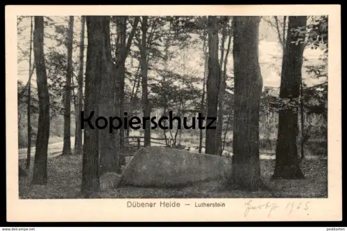 ALTE POSTKARTE DÜBENER HEIDE LUTHERSTEIN GRÄFENHAINICHEN SACHSEN-ANHALT STEIN stone monument cpa postcard Ansichtskarte