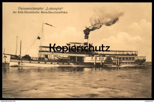 ALTE POSTKARTE KÖLN-DÜSSELDORFER RHEIN-DAMPFSCHIFFAHRT DAMPFER LOHENGRIN Schiff AK postcard steamship steamboat ship
