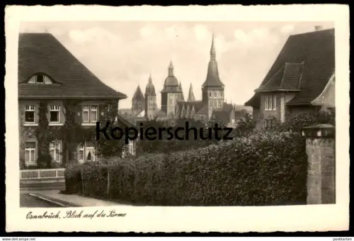 ALTE POSTKARTE OSNABRÜCK BLICK AUF DIE TÜRME PANORAMA Ansichtskarte AK cpa postcard