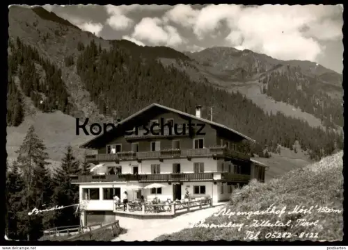 ÄLTERE POSTKARTE ALPENGASTHOF MÖSL SCHWENDBERG HIPPACH ZILLERTAL TIROL 1500 METER ÖSTERREICH AUSTRIA Ansichtskarte AK