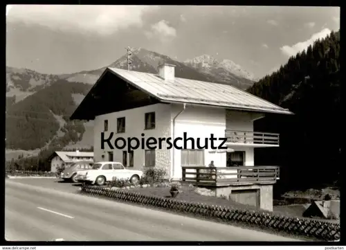 ÄLTERE POSTKARTE MITTELBERG HAUS TONI UND CILLI SCHUSTER VW KÄFER Kleinwalsertal Vorarlberg cpa postcard Ansichtskarte