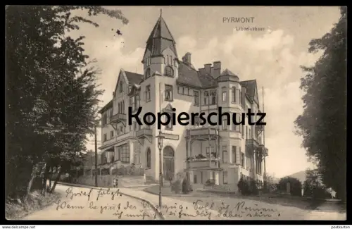 ALTE POSTKARTE BAD PYRMONT LIBORIUSHAUS VILLA HAUS Lägerstrasse Ecke Hermannstrasse Ansichtskarte postcard cpa AK