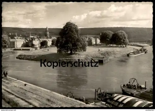 ÄLTERE POSTKARTE HANNOVERSCH MÜNDEN ZUSAMMENFLUSS VON WERRA UND FULDA ZUR WESER AM WASSERSTEIN Hann. postcard cpa AK