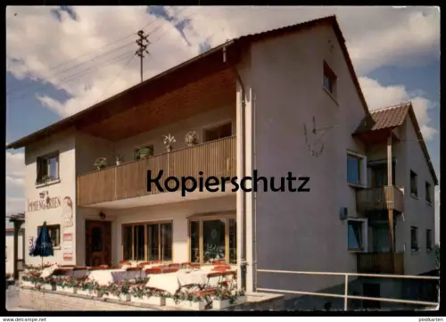 ÄLTERE POSTKARTE KALLSTADT WEINSTRASSE WEINRESTAURANT IM IMMENGARTEN SONNENUHR sundial cadran solaire Freinsheim