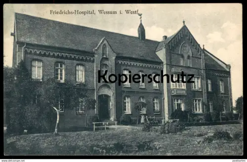ALTE POSTKARTE FRIEDRICHS-HOSPITAL WESSUM BEI AHAUS KRANKENHAUS Ansichtskarte AK postcard cpa