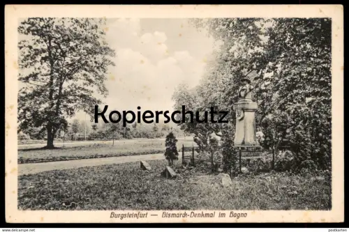 ALTE POSTKARTE BURGSTEINFURT BISMARCK-DENKMAL IM BAGNO Bismarckdenkmal Steinfurt Borghorst cpa postcard Ansichtskarte