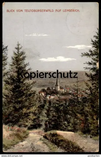 ALTE POSTKARTE BLICK VOM TEUTOBURGERWALD AUF LENGERICH IN WESTFALEN Teutoburger Wald Ansichtskarte AK postcard cpa
