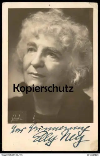 ALTE POSTKARTE ELLY NEY ORIGINAL AUTOGRAMM ZUR ERINNERUNG PIANISTIN MUSIKERIN Autogrammkarte autographe Ansichtskarte AK