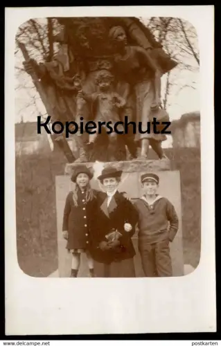 ALTE PHOTO POSTKARTE HILDESHEIM LIEBESGRUND GETREUER ECKARD DENKMAL BRONZE ROEDER DRESDEN AK Ansichtskarte cpa postcard